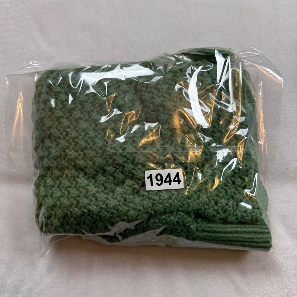 LL Bean Green Wool Angora Popcorn Knit Cardigan Sweater Womens Medium Regular - Picture 7 of 7